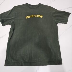 Vintage Abercrombie Boys Youth Size L Green Graphic T Shirt "Wild Willy's"